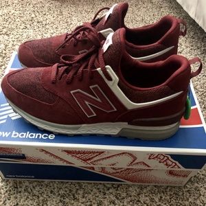 Burgundy New Balance 574 Sports Men’s Size 10m